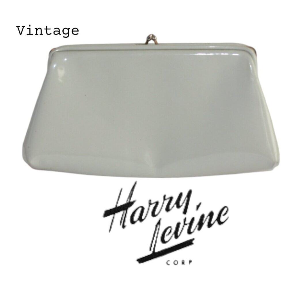 Vintage Harry Levine White Patten Leather Clutch